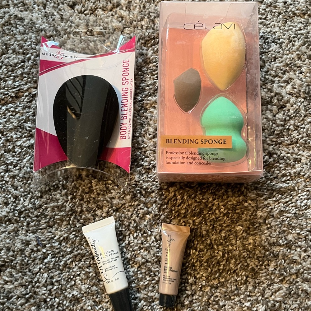 Blending Sponges with Ulta Travel Size Face & Eye Primer